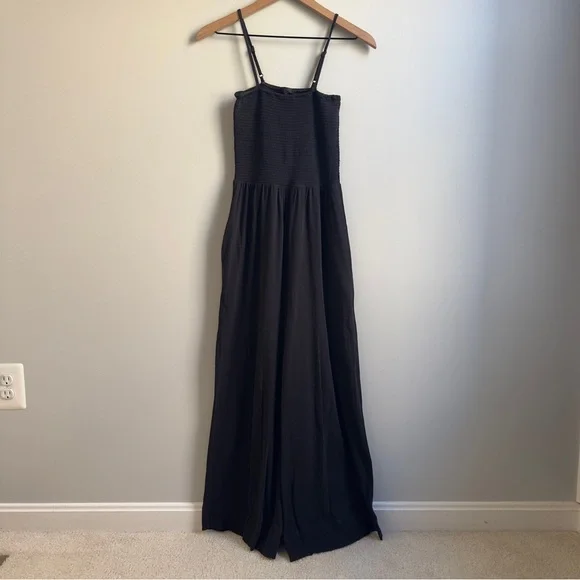 ATM Anthony Thomas Melillo Black Cotton Smocked Jumpsuit Small - Picture 5 of 7